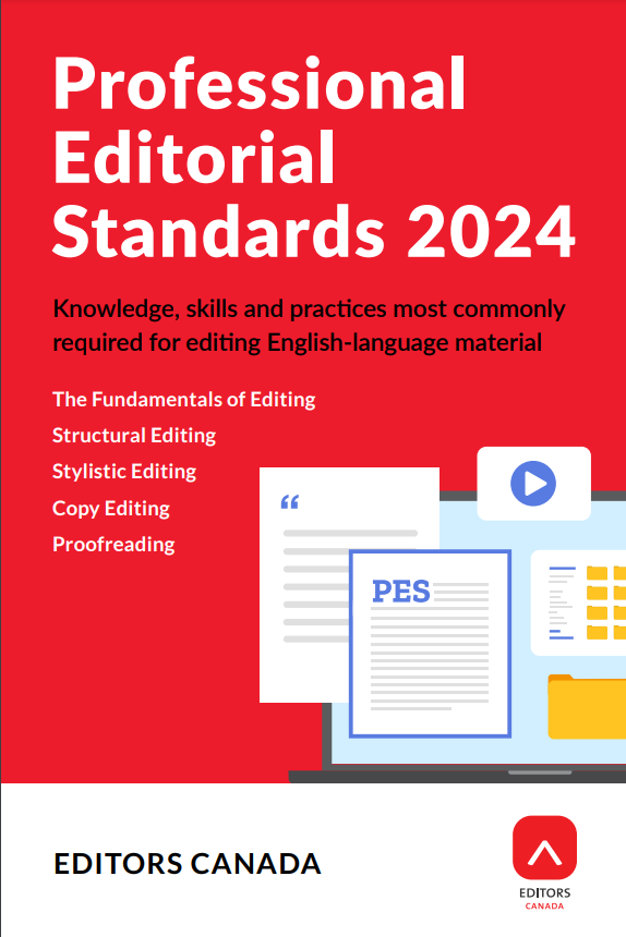 Cover of Editors Canada's Professional Editorial Standards 2024