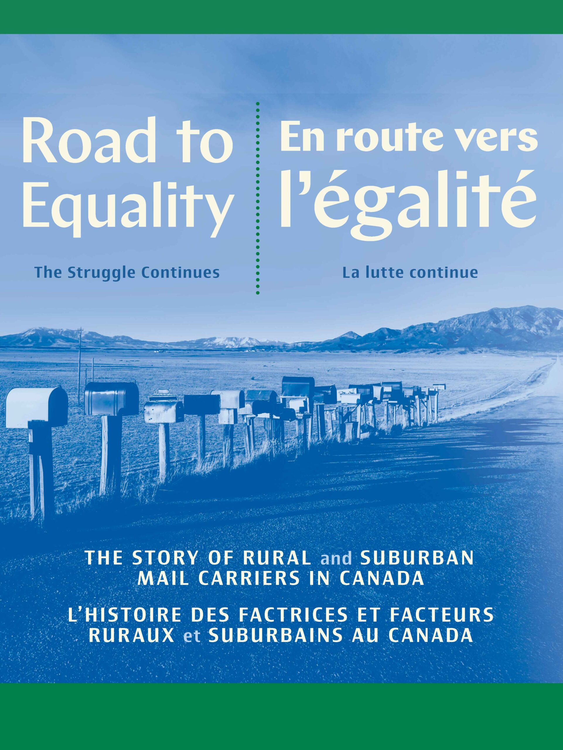 Cover of book showing a rural road lined with mailboxes.